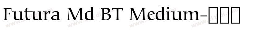 Futura Md BT Medium字体转换 Futura Md BT Medium字体转换